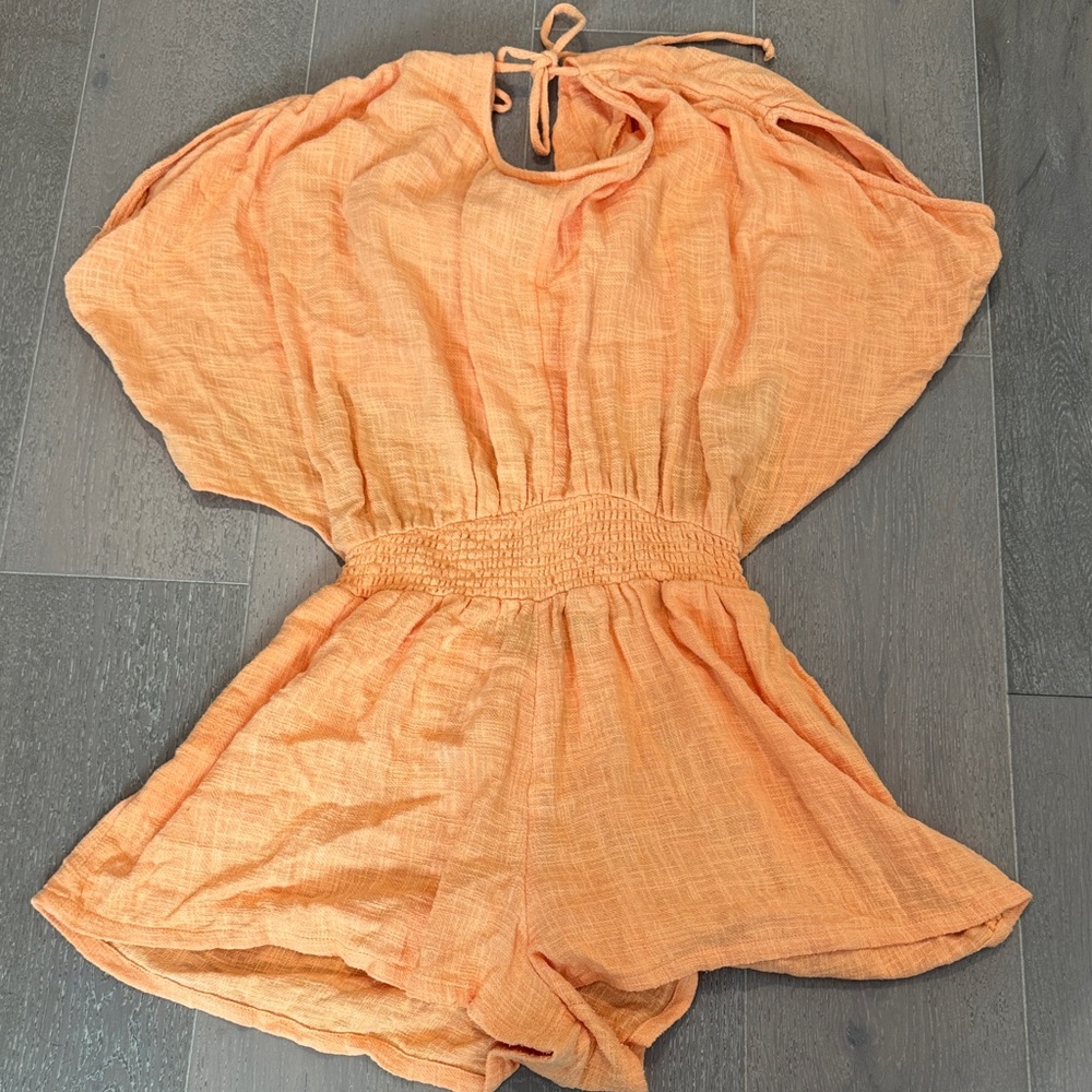 Free People Orange Women's Romper